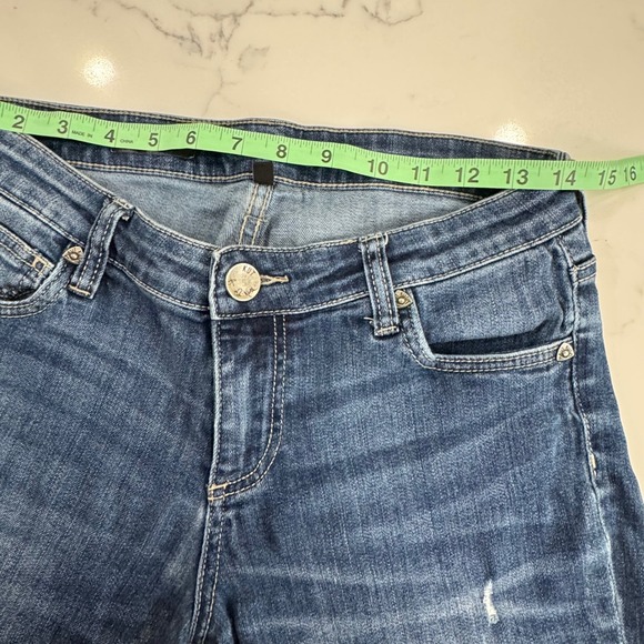 Kut From The Kloth Womens Jeans 4 Distressed Denim Dark‎ Wash Straight Leg - Picture 4 of 7